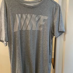Gray Nike dri fit t shirt